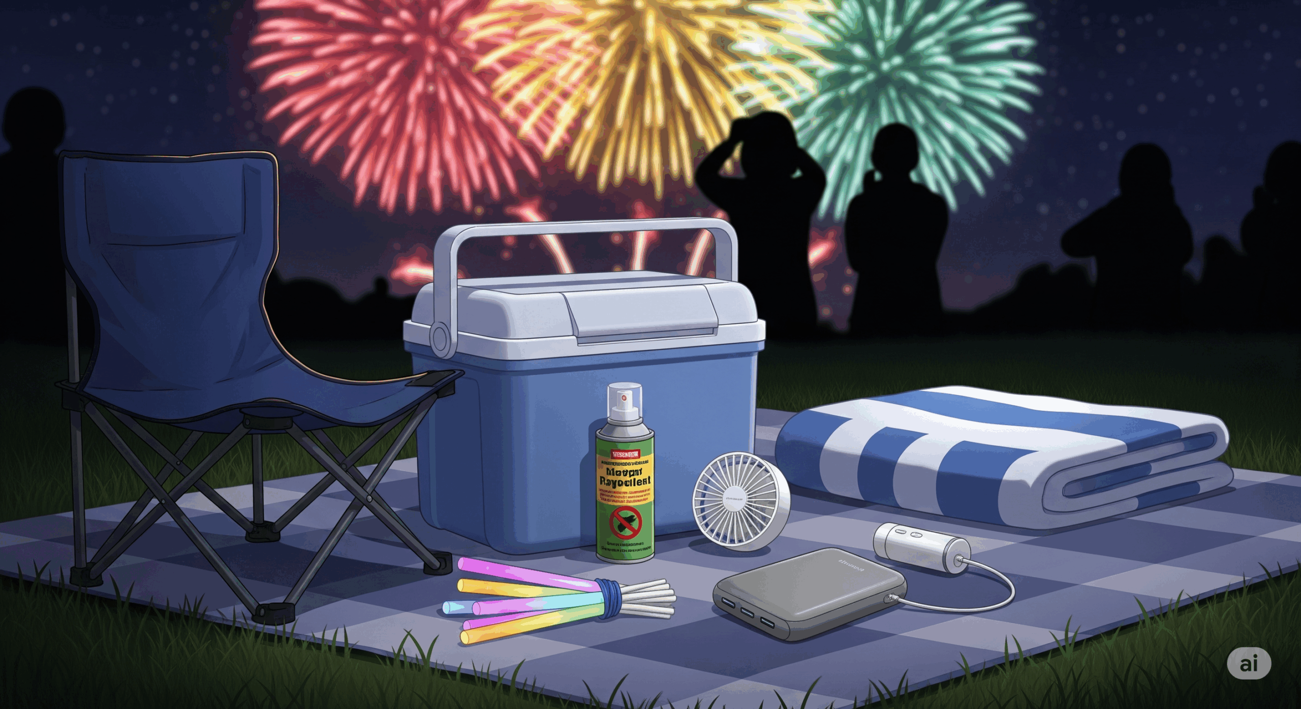 花火大会に行く際に持っていくと便利なもの