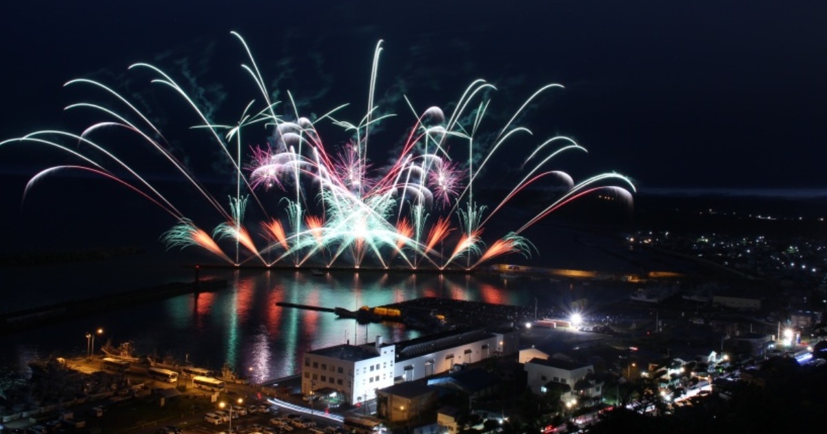 港 in しらぬか花火大会